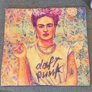 Daft Punk Fab Ciraolo Frida Kahlo Canvas Pillow Cover Only